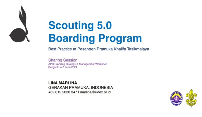 Lina Marlina Paparkan Scouting 5.0 di APR Thailand APR Workshop of Branding Strategy and Management di Bangkok
